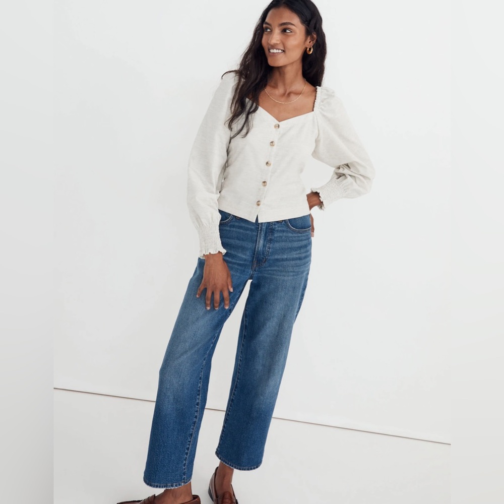 Madewell Cream Button-Up Blouse